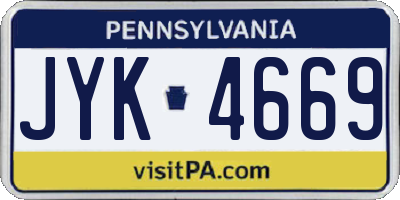 PA license plate JYK4669