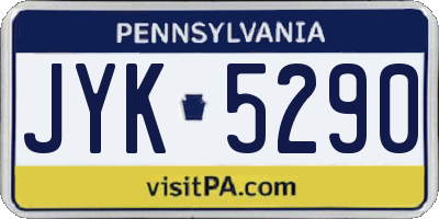 PA license plate JYK5290