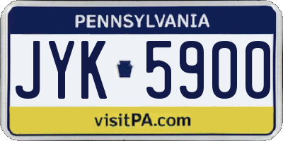 PA license plate JYK5900