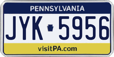PA license plate JYK5956