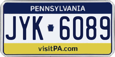 PA license plate JYK6089