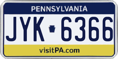 PA license plate JYK6366