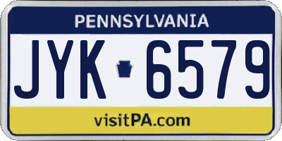 PA license plate JYK6579