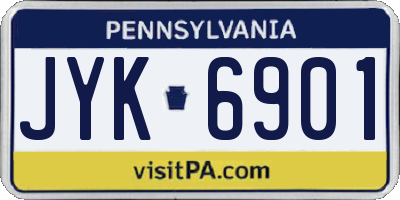 PA license plate JYK6901
