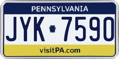 PA license plate JYK7590