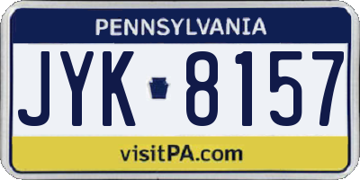 PA license plate JYK8157