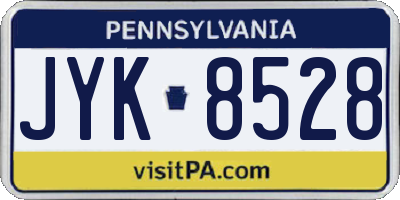 PA license plate JYK8528