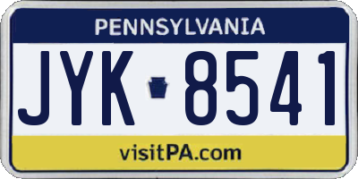 PA license plate JYK8541