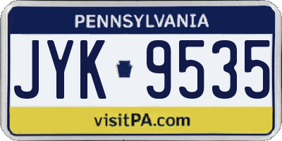 PA license plate JYK9535