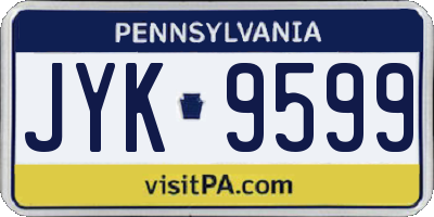 PA license plate JYK9599