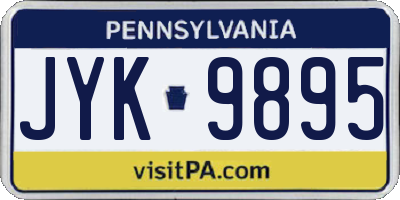 PA license plate JYK9895