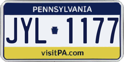 PA license plate JYL1177