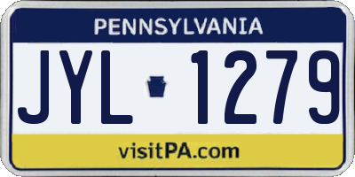 PA license plate JYL1279