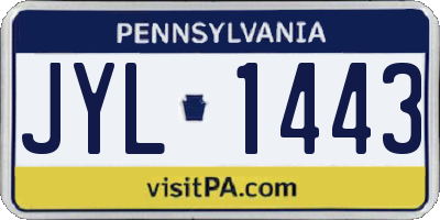 PA license plate JYL1443