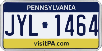 PA license plate JYL1464