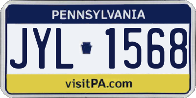 PA license plate JYL1568