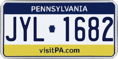 PA license plate JYL1682
