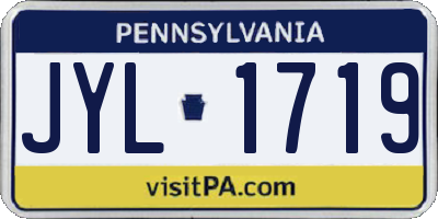 PA license plate JYL1719