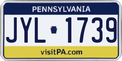 PA license plate JYL1739