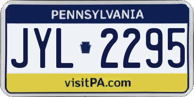 PA license plate JYL2295