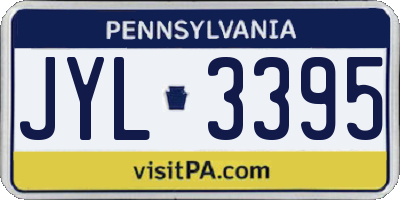 PA license plate JYL3395