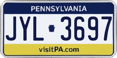 PA license plate JYL3697