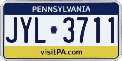 PA license plate JYL3711