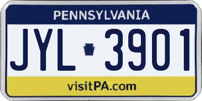 PA license plate JYL3901