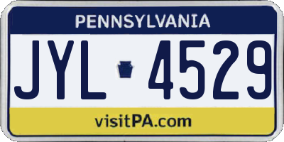 PA license plate JYL4529