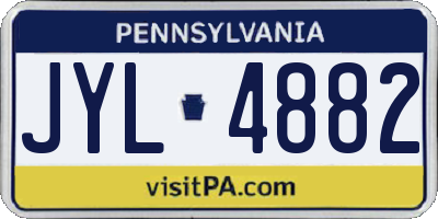 PA license plate JYL4882