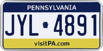 PA license plate JYL4891
