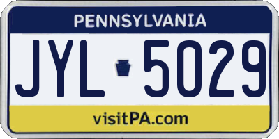 PA license plate JYL5029