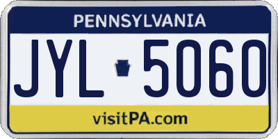 PA license plate JYL5060
