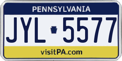 PA license plate JYL5577