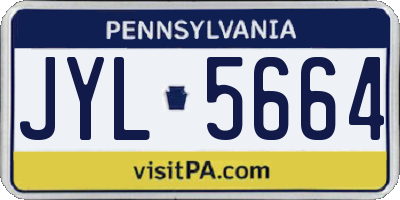 PA license plate JYL5664