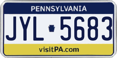 PA license plate JYL5683