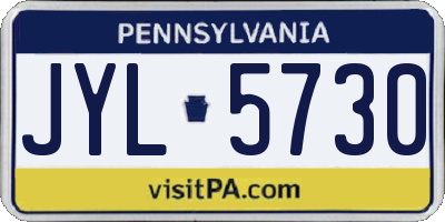 PA license plate JYL5730
