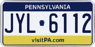 PA license plate JYL6112