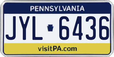 PA license plate JYL6436