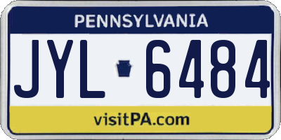 PA license plate JYL6484