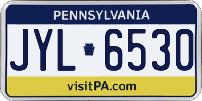 PA license plate JYL6530
