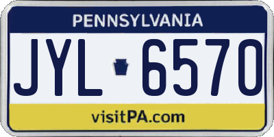 PA license plate JYL6570