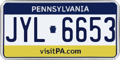 PA license plate JYL6653