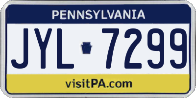 PA license plate JYL7299
