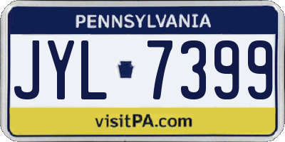 PA license plate JYL7399