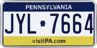PA license plate JYL7664