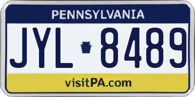 PA license plate JYL8489
