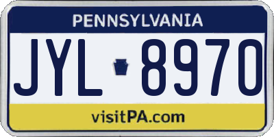 PA license plate JYL8970