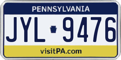 PA license plate JYL9476