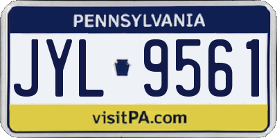 PA license plate JYL9561